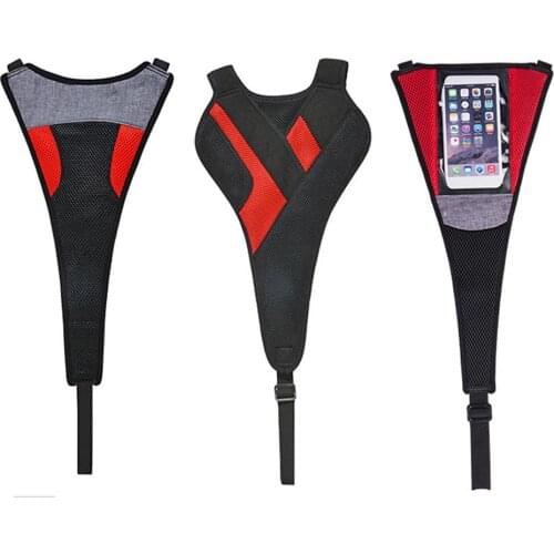 Road Mountain Bicycle Sweat Cover Waterproof Bike Turbo Trainer Sweat Absorb Guard Strap Net Cover with Phone Pouch Universal