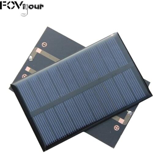 Fovigour 1.2W 5V Small Solar Panel Module DIY Polysilicon for Toys Charger