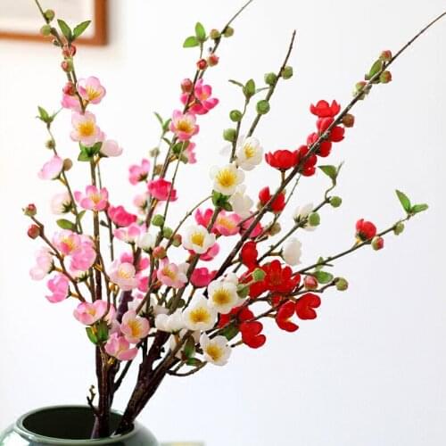 Artificial Silk Plum flower Artificial plants tree branch for home wedding decoration flower