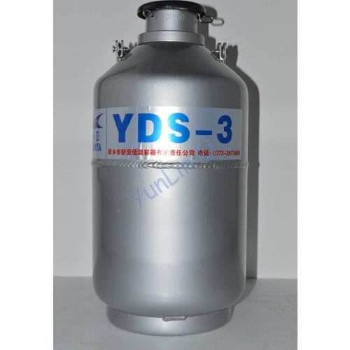 3L Liquid Nitrogen Container High Quality Nitrogen Tank with Straps Aluminum Alloy Liquid Nitrogen Tank YDS-3
