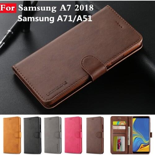 Leather Flip Case For samsung galaxy A70 A60 A50 A40 A20 A20E A6 A7 A8 A9 J4 J6 2018 Case wallet Phone Case S7 S8 S9 s10 cover
