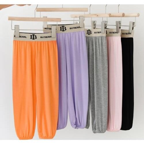 Summer Girl Modal Thin Pants Leggings Kid baby Clothes Loose Cute Sweet Home Trousers