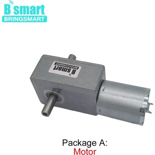 Bringsmart 6V Small DC Gear Reduction Motor JGY370S 12V Double Shaft Worm Gear Motor 24V Self-lock Reduction Gearbox Machine