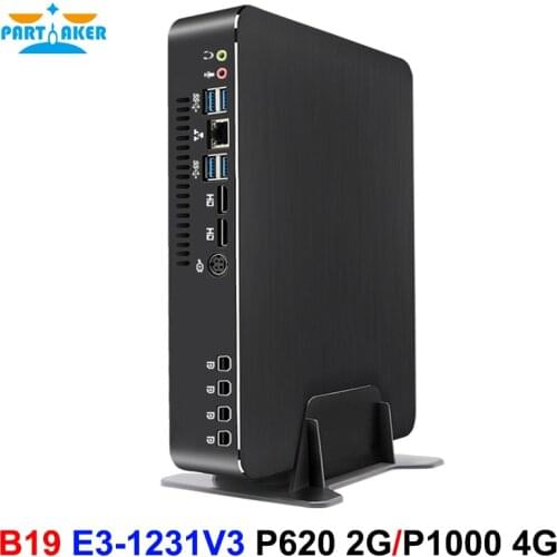 Partaker B19 Mini Desktop PC Computer E3-1231V3 with P620 2G P1000 4G Dedicated Graphics for Design Video Editing Modeling