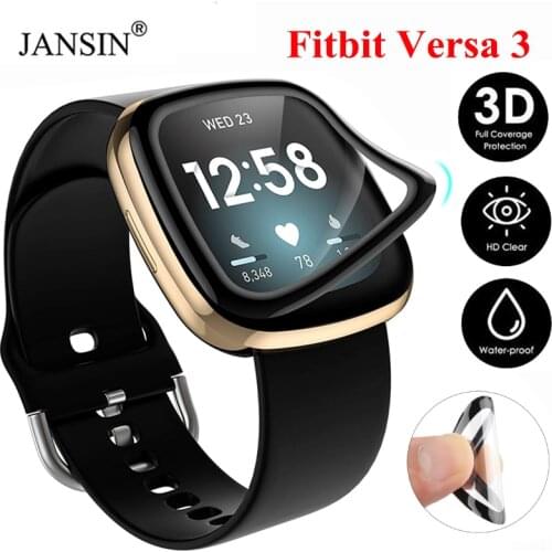 Soft Hydrogel Protective Film For Fitbit Versa 3 Screen Protector Curved Edge Coverage TPU Protective Film For Fitbit Versa 3
