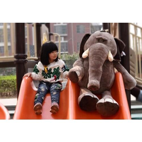 Stuffed animal 80 cm elephant plush toy soft doll throw pillow b0907