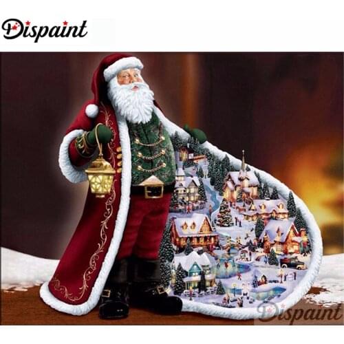 Dispaint Full Square/Round Drill 5D DIY Diamond Painting "Santa Claus" Embroidery Cross Stitch 3D Home Decor A11285