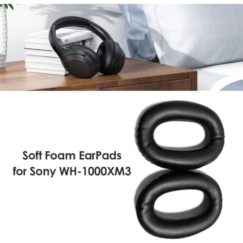 Headset Cover Cushion Replacement 1 Pair Soft Foam Replacement Ear Cushions for Sony WH-1000XM3 Headphones Earpads