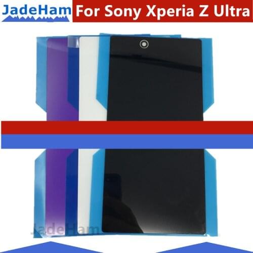 Original 6.44'' housing for Sony Xperia Z Ultra XL39h C6802 C6806 C6833 Glass Battery Door Housing Rear Back Cover Replacement