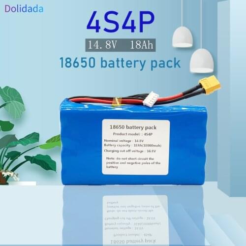 14.8V/16.8V 18Ah 4S4P UAV Rechargeable Li-ion Battery 18650GA Suitable for Drone Multi-rotor Quadcopter Airplane Boat Car