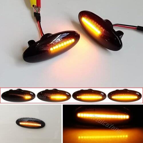 Sequential Dynamic LED Side Marker Turn Signal Lights For Nissan Qashqai Dualis Juke Micra March Note X-Trail Leaf NP300 NAVARA