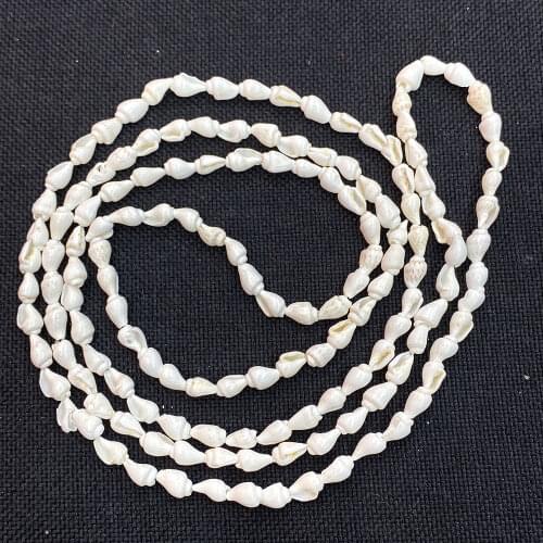 Natural Conch Beads Mini Conch Shell Pendant 8-12mm DIY Handmade Decoration Necklace and Earring Accessories Length 50 Inches