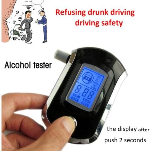 Professional Digital Breath Alcohol Tester with LCD Dispaly with 5 Mouthpieces AT6000 Hot Selling Drop Shipping