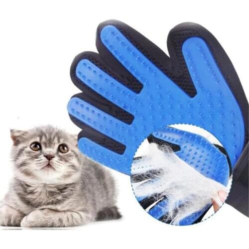 Dropshippng Cat Grooming Gloves Dog Hair Remover Gentle Deshedding Brush Comb Tool Pet Massage Mitt with Enhanced Long/Short Fur