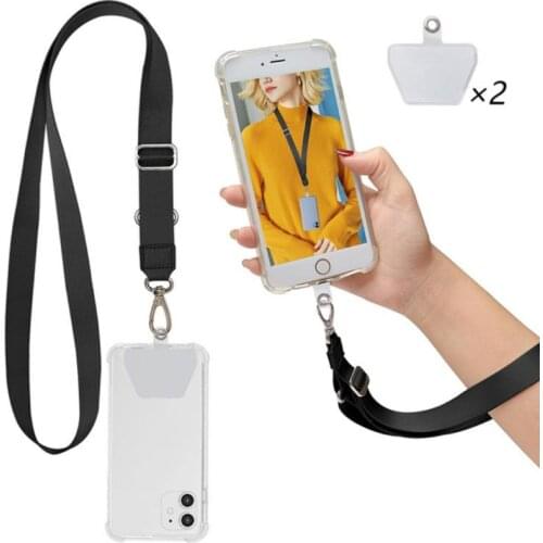 Mobile Phone Anti-theft Lanyard Set Adjustable Neck Strap Holder Sling Rope Universal Silicone Lanyard Case Cover Holder Belts
