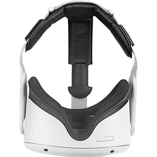 VR Head Strap Pad for Oculus Quest 2 VR Headset Comfortable Headband Fixing Leather Cushion Foam Pad Non-slip Head Strap