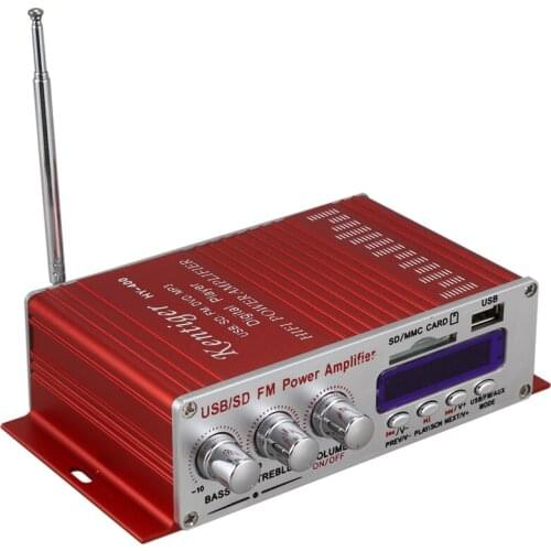 Retail Kentiger Hy-400 Hi-Fi Car Stereo Amplifier Radio Mp3 Speaker With Fm Lcd Display Power Player For Auto Motorcycle Remote