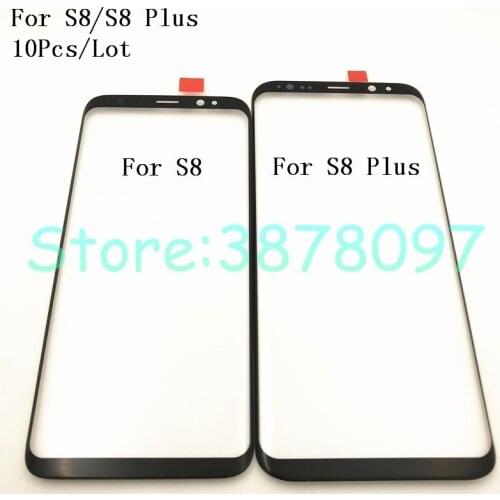 10Pcs/Lot Original Touch Screen For Samsung Galaxy S8 S8 Plus G950 G950F G955 Front Outer Glass Lens Replacement Parts