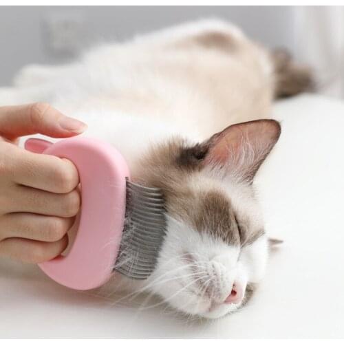 Pet Massage Brush cat ear shell comb Pet hair comb L-shaped hair cleaning comb