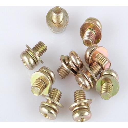 12Pieces/Lot Welding Machine Special Combination Screw 5 * 8mm Flat Spring Pad Fixing Screws