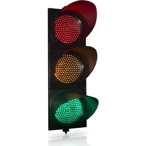 Diameter 300mm 3 Aspects Vehicle Red Yellow Green LED Traffic Lights With Clear Lens