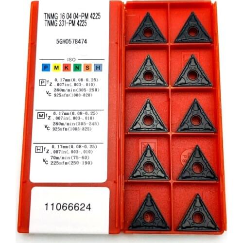 TNMG160404 PM4225 External Turning Tool Tnmg 160404 Cermet Grade High Quality 100% Carbide Insert Turning Tool Turning Insert