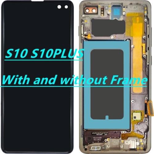 New LCD For Samsung Galaxy S10 SM-G9730 G973F G973U Display Touch Screen Assembly For Samsung S10 Plus SM-G9750 G975F With Frame