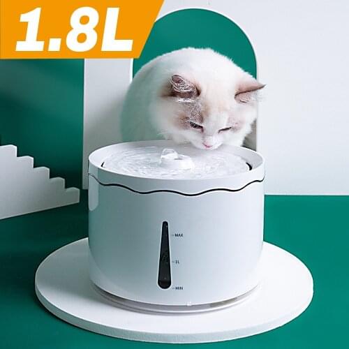 1.8L Cat Water Fountain Dog Drinking Bowl Pet USB Automatic Water Dispenser Super Quiet Drinker Auto Feeder for Cats Dog