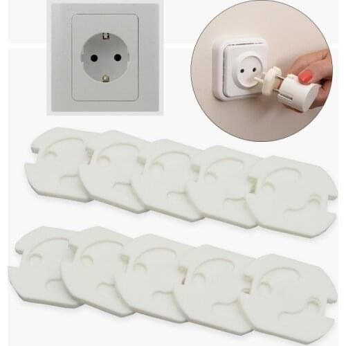 10 Pcs 2 Hole EU Power Sockets Cover Plugs Baby Electric Sockets Outlet Plug Kids Electrical Safety Protector Sockets Protection