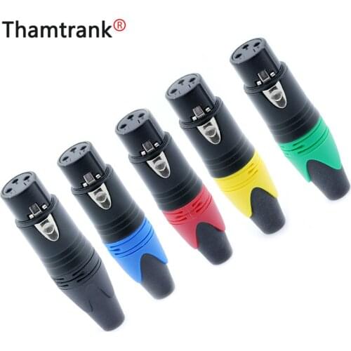 10PCS/lot 3 Pin XLR Female Jack Socket Microphone Connector MIC Adapter XLR Cable Termininal Audio Wire Connector 7 Colors