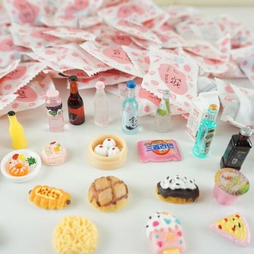 100pc Blind Bag Random Simulation Miniature Food Doll House Accessories Coke Various Supermarket Food Surprise Gifts For Kid