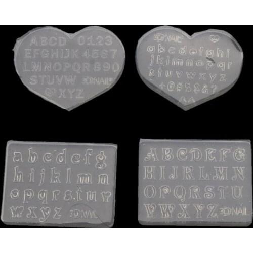2 Pcs 3mm Small Size Numbers Letters Mold Pendant Resin Silicone Molds Resin Message Fillings Making Jewelry Making Tools
