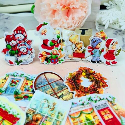 33 Pcs Christmas Santa Snowman Stickers for Luggage Laptop Skateboard Bicycle Motorcycle Styling Decals Fashion Cool Sticker