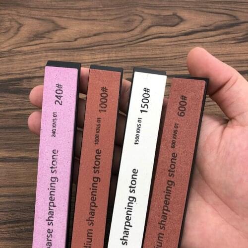 4pcs 240 600 1000 1500# Professional Grindstone Whetstone Single Angle knife sharpener Honing System sharpening stone