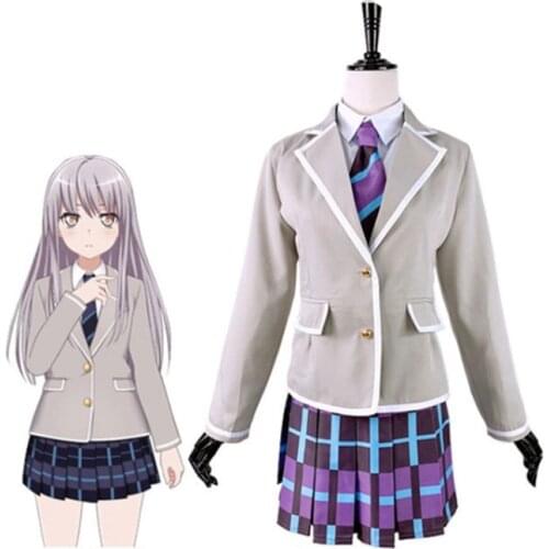 Anime BanG Dream! Cosplay Costumes Arisa Ichigaya Cosplay Costume Halloween Carnival Party Women School Uniform Cosplay Costume