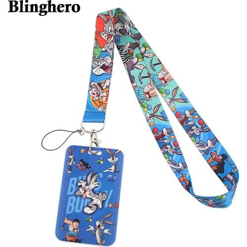 CB0196 Funny Animal Cute Cartoon Lanyard Neck Strap Badge Holder Credit Card ID Holder Name Card Badge Office Supplies Gift