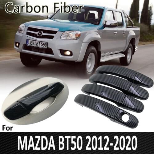 Black Carbon Fiber for Mazda BT-50 BT 50 BT5 2012 2013 2014 2015 2016 2017 2018 2019 2020 Auto Door Handle Cover Car Accessories