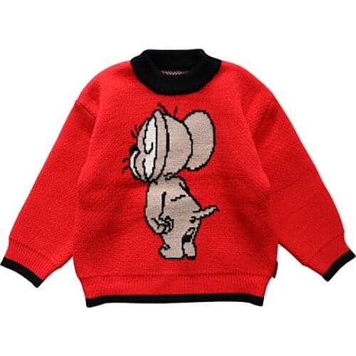 Kids Sweaters Long Sleeve Boys Sweaters Cute Knitted Navy Crew neck baby girl winter clothes roupa infantil menino Sweater