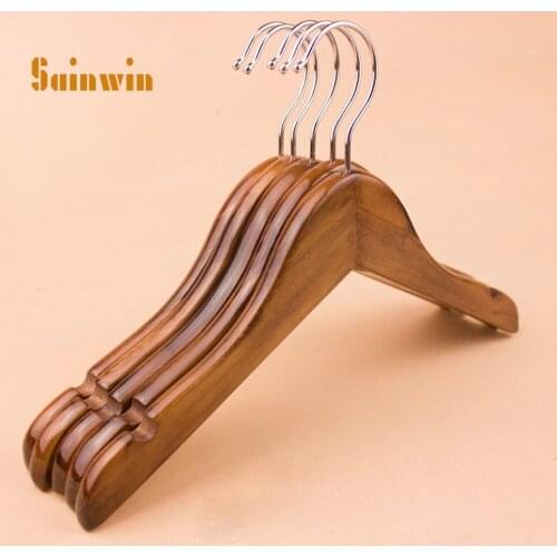 Sainwin 10pcs/lot 26cm Child Hangers For Clothes Solid Wood Children Hanger Clothes Rack Suitable For Baby Under 3years