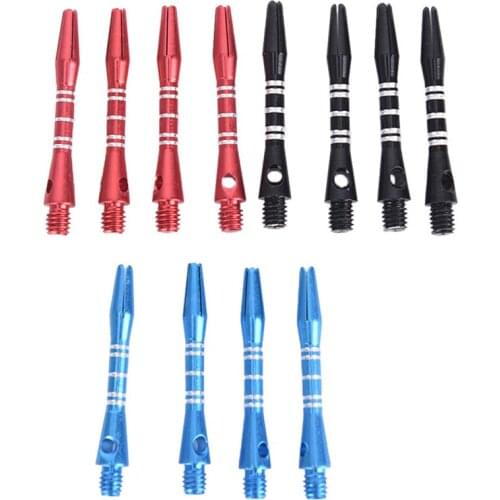12Pcs/lot Aluminum Alloy Darts Shafts 35mm Aluminum Stem Shafts 3 Colors Black+Blue+Red 2BA Thread Dart Replacement