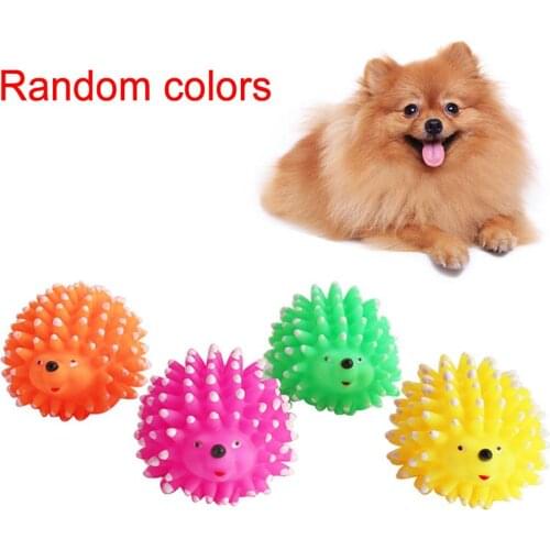 Pet Dog Puppy Cute Hedgehog Shape Doll Interactive Squeaky Chew Play Scratch Toy