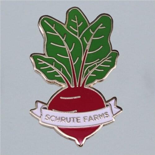 Interesting Vegetables Radish Cartoon Brooch Originality Lapel Badge Denim Jacket Backpack Pin Decoration Children Fashion Gift