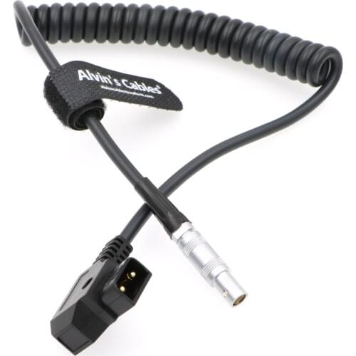 Alvins Cables 4 Pin FFA 0S 304 to D-tap Coiled Power Cable for Z Cam E2 Camera