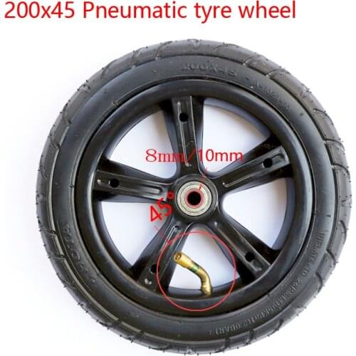8mm 10mm inner hole Good quality wheel 200x45 wheel 8 inch Castor Wheel with Tyre & Tube motorcycle parts electric scooter