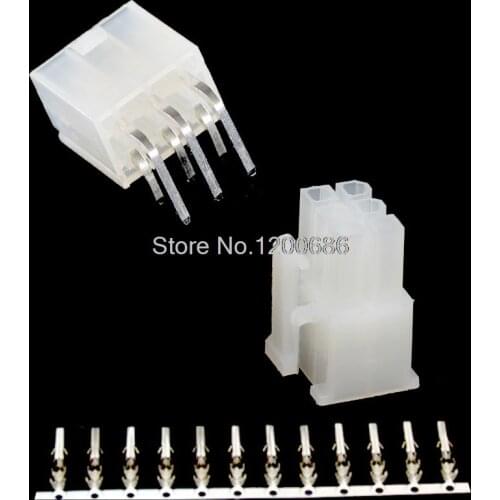 2*3PIN 6PIN Kit Pitch 4.2MM Curved Solid Needle 90 degree 5557 Double Row connector