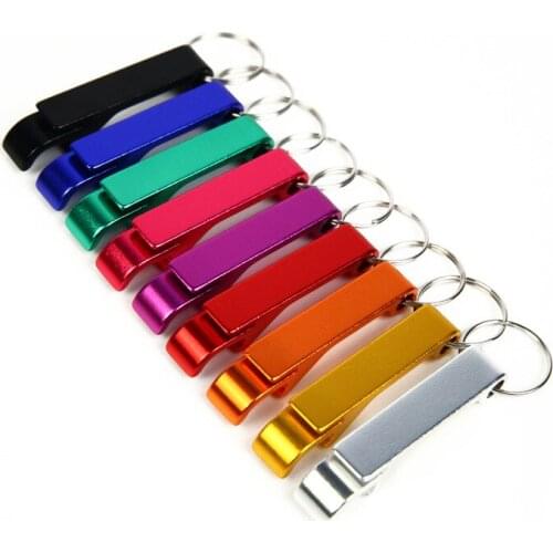 Creative multi-functional colorful bottle opener portable key folla beer can beverage bottle opener
