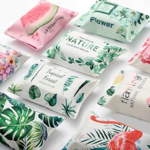 Creative Plant Unicorn Watermellon Cloth Tissue Case Waterproof Washable Nonwovens Tissue Girls' Little Things Box Storage box