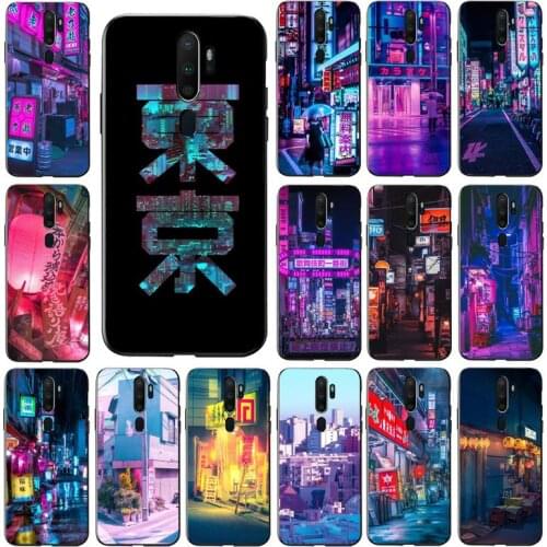 MaiYaCa Japan Neo Tokyo Aesthetic Neon-Lit Takeshita Street Phone Case for vivo Y91C Y11 17 19 53 81 31 91 for Oppo a9 2020