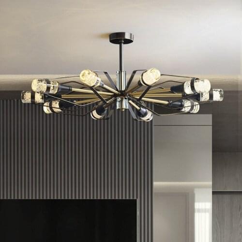 Nordic copper lamps personality creative bottle lamp light luxury crystal living room dining room lamp bar cafe light