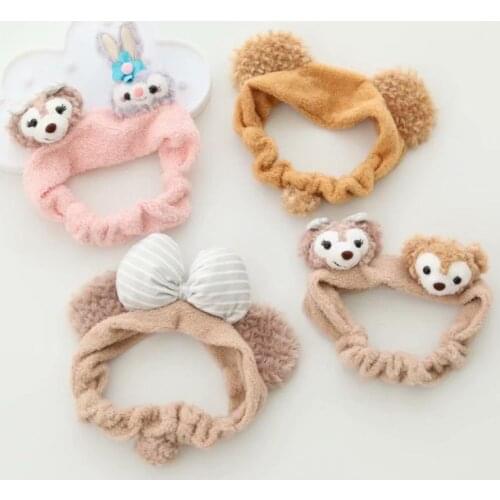 Cute cartoon Duffy girl face mask hair band cute ins yoga running sports headband hair accessories headband